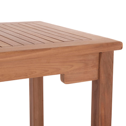 SET BAR TABLE WITH 4 BAR STOOLS NIKOL HM10916 TEAK WOOD IN NATURAL COLOR