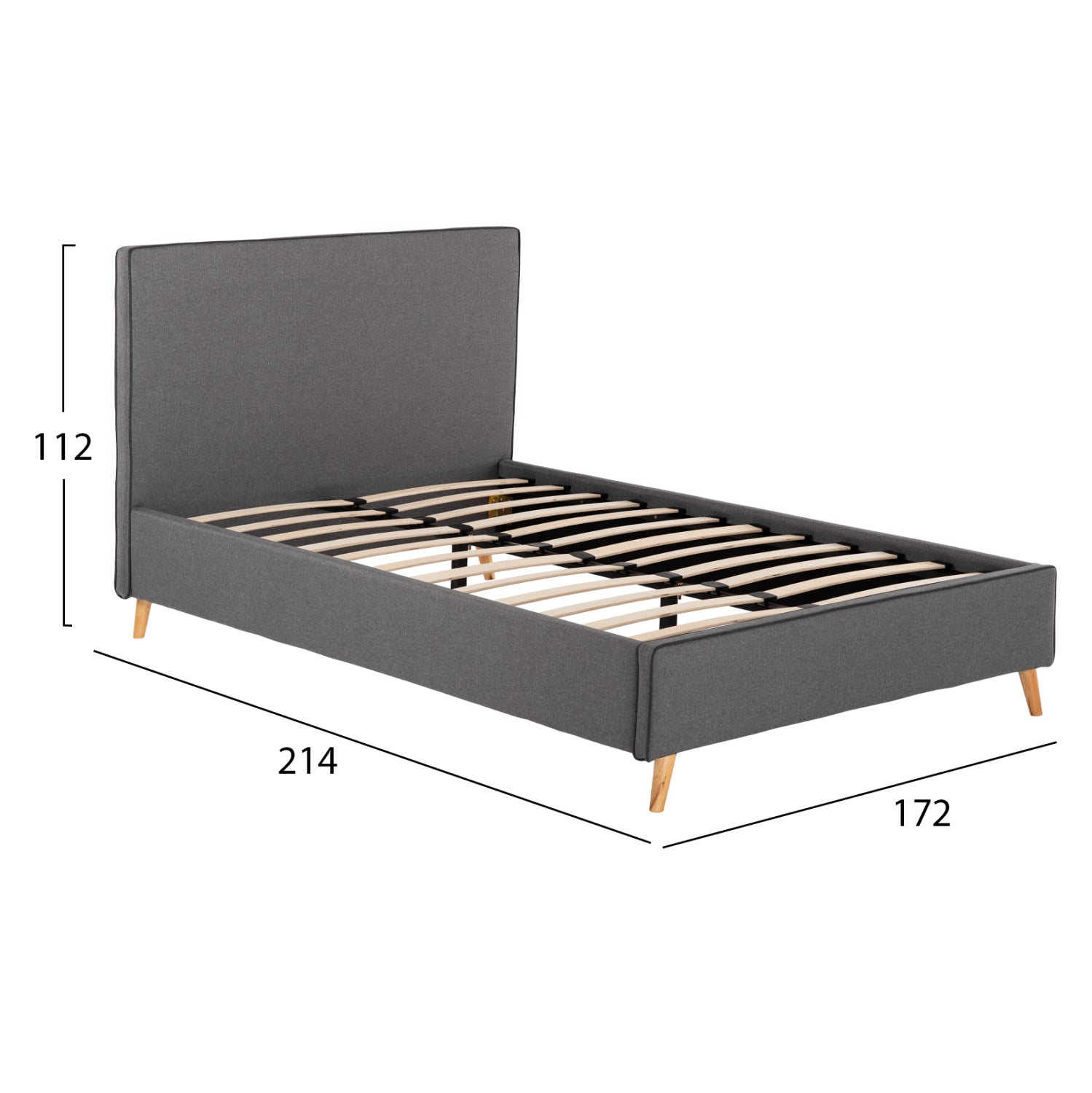 BEDROOM SET 3PCS GREY & WHITE HM11214