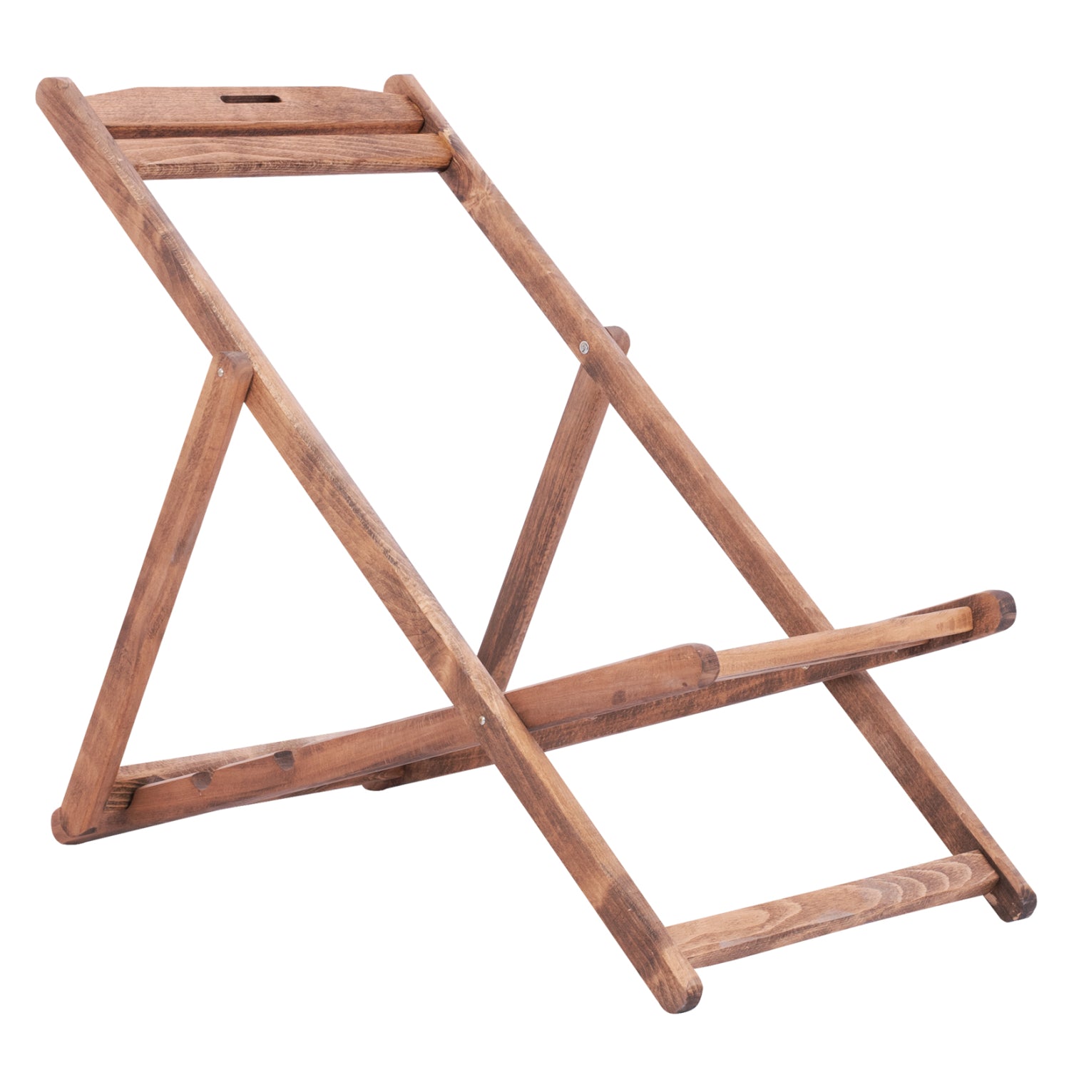 SEZLONG WITHOUT ARMS LIMNOS BEECH WOOD IN WALNUT SHADE HM5798.01
