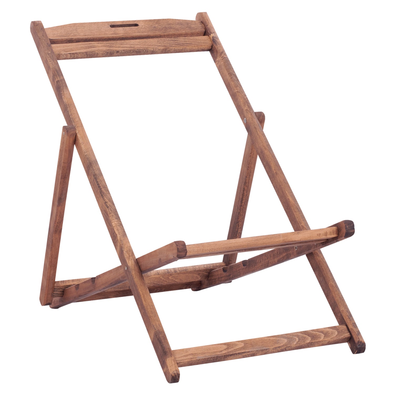 SEZLONG WITHOUT ARMS LIMNOS BEECH WOOD IN WALNUT SHADE HM5798.01