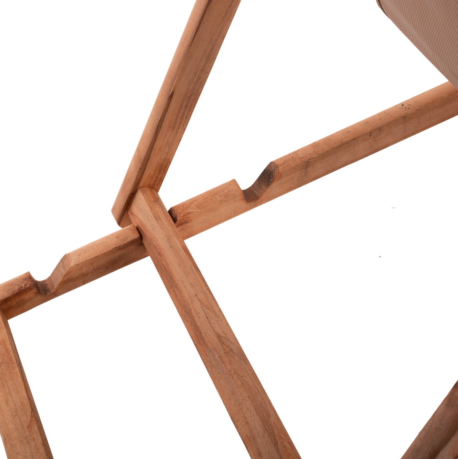 FOLDING BEACH CHAIR LIMNOS HM11433.04T BEECH WOOD NATURAL COLOR WITH ARMS TEXTLINE FABRIC MOCHA COLOR