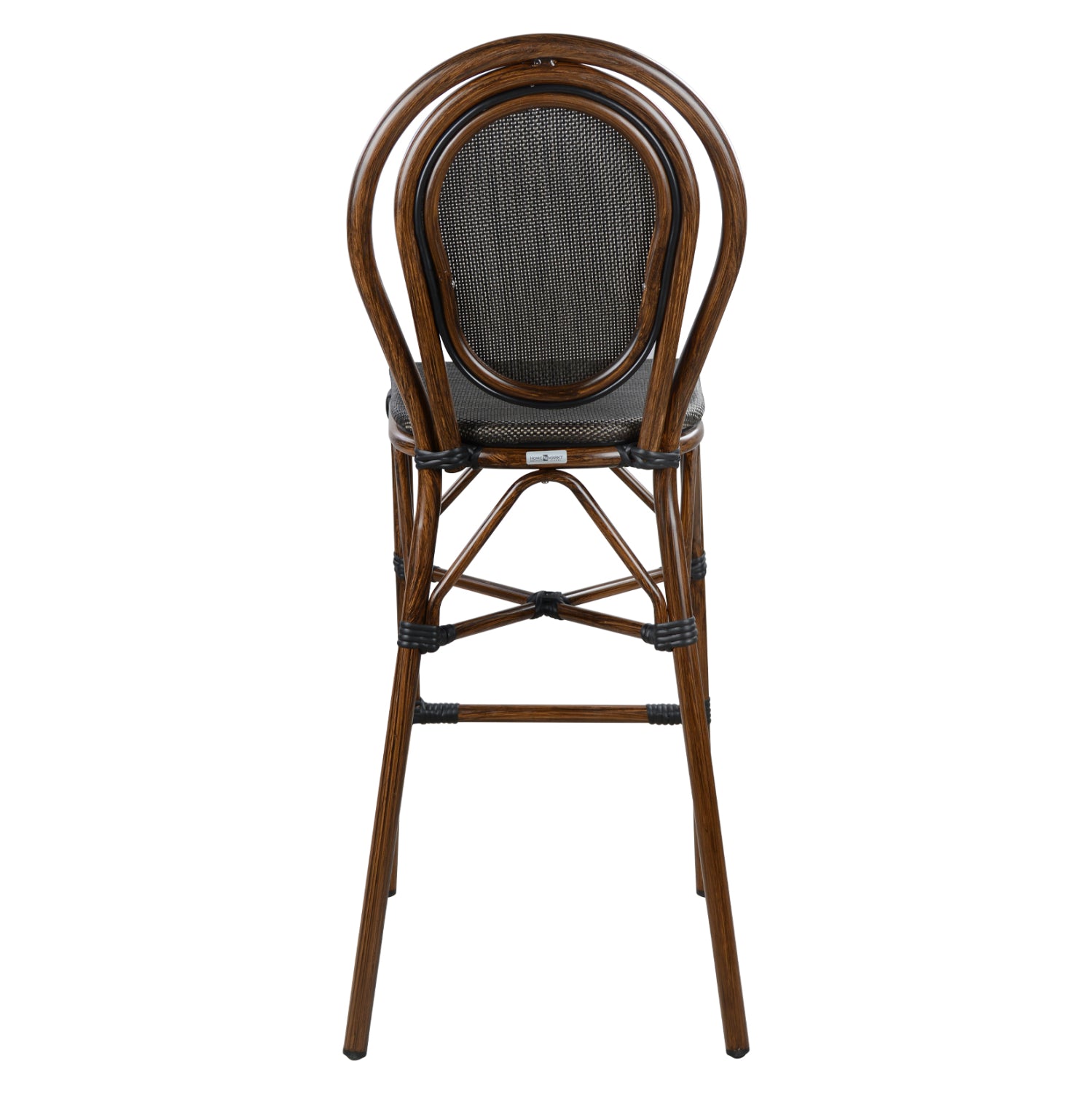 ALUMINUM STOOL AZARIA HM5059 BAMBOO LOOK IN BROWN WITH TEXTLINE 44x52x115Hcm.