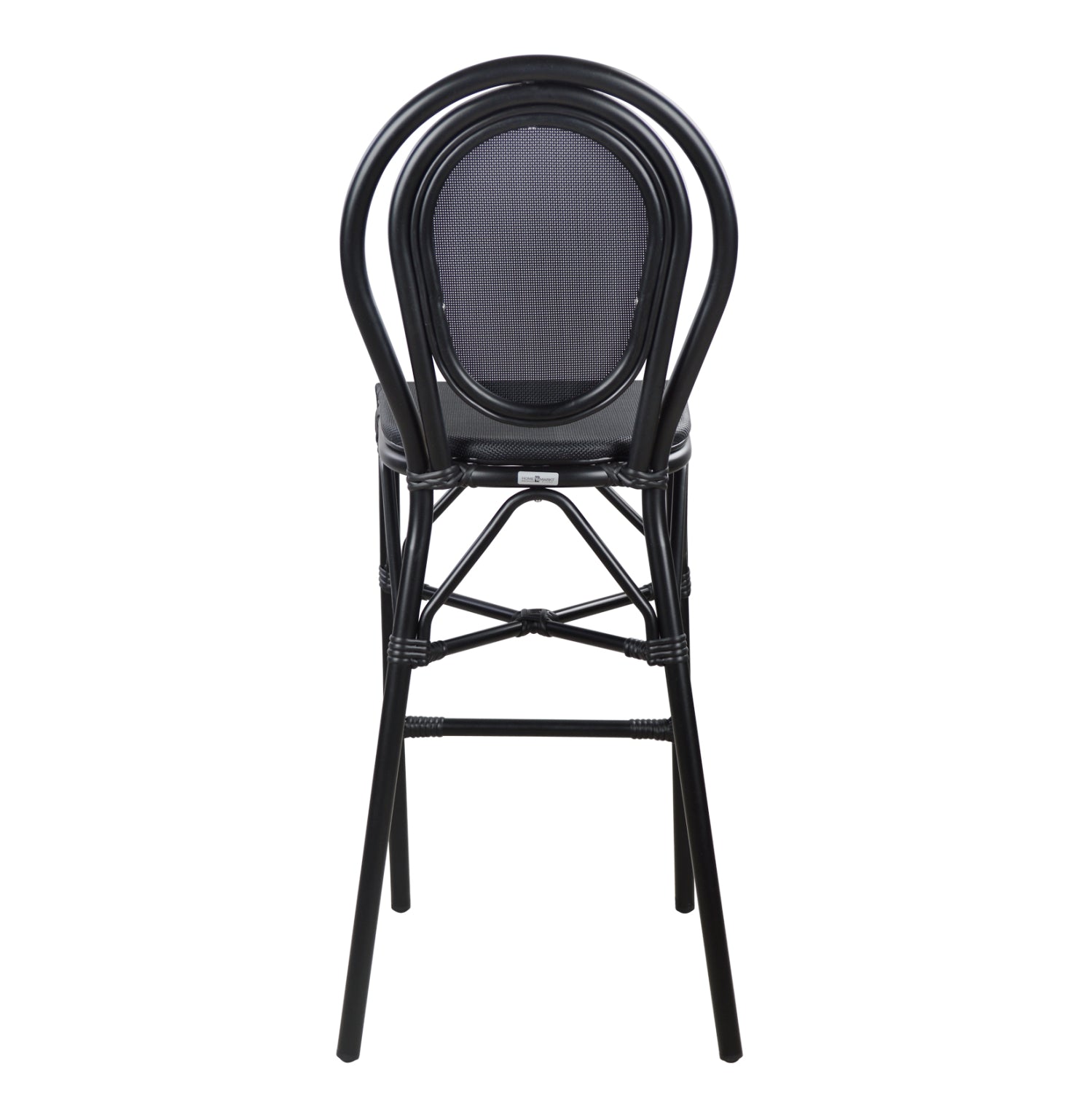 ALUMINUM STOOL FB95060 BAMBOO LOOK BLACK WITH TEXTILENE 44x52x115Hcm.
