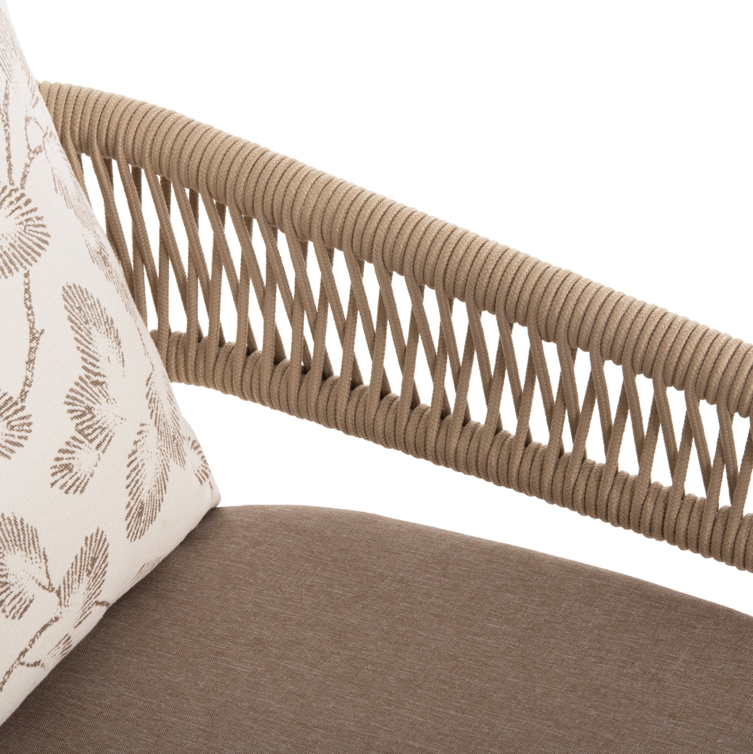 BAR STOOL ALUMINUM CAMDEN HM6142.04 BACK CUSHION WITH PRINT PATTERN-CAPPUCCINO 56x60x108Hcm.