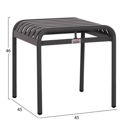 ALUMINUM STOOL RACHEL HM6340.01 GREY COLOR 45x45x46Hcm.