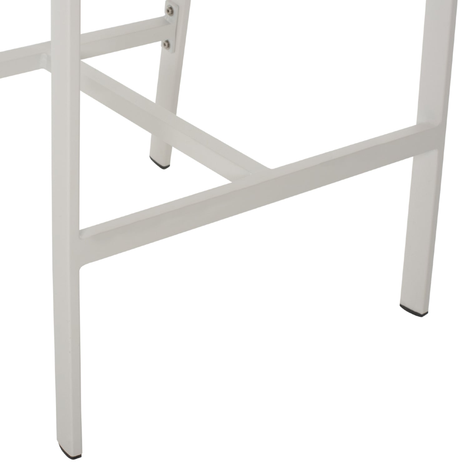 BAR STOOL ALUMINUM WITH ARMS WHITE TEXTLINE PE RATTAN 56x58x105Hcm.HM5892.22