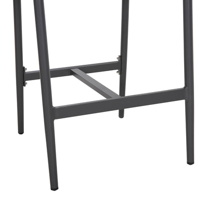 ALUMINUM BAR STOOL GREGG HM5788.12 ANTHRACITE-SAND BEIGE SYNTHETIC RATTAN 55x57x106Hcm.