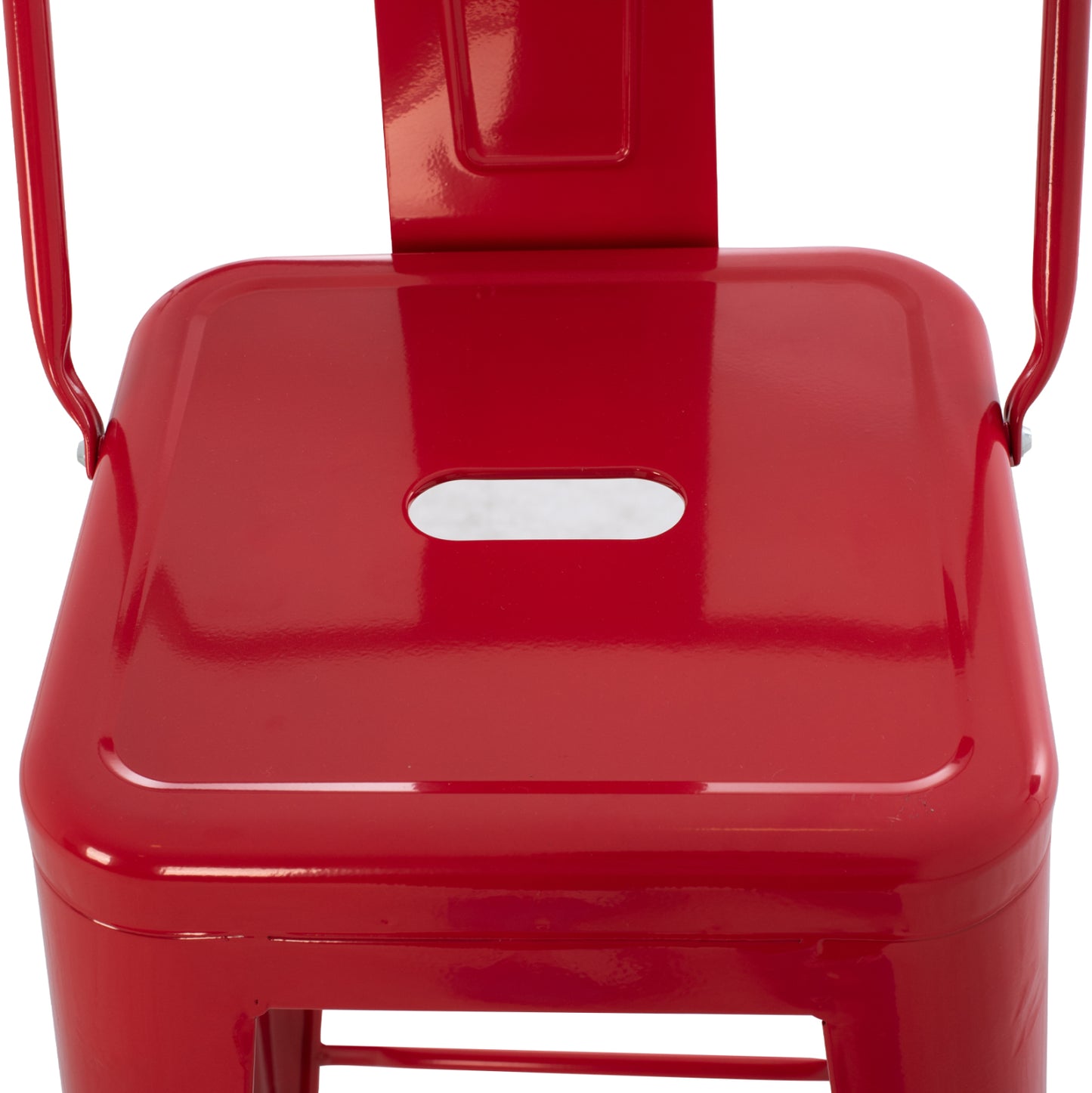 BAR STOOL MELITA HM8643.04 METAL WITH BACKREST IN RED 43Χ43Χ100Hcm.
