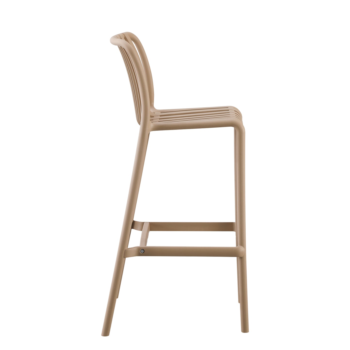BAR STOOL POLYPROPYLENE CONVEE HM6098.04 CAPPUCCINO 38,5x49,5x102Hcm.