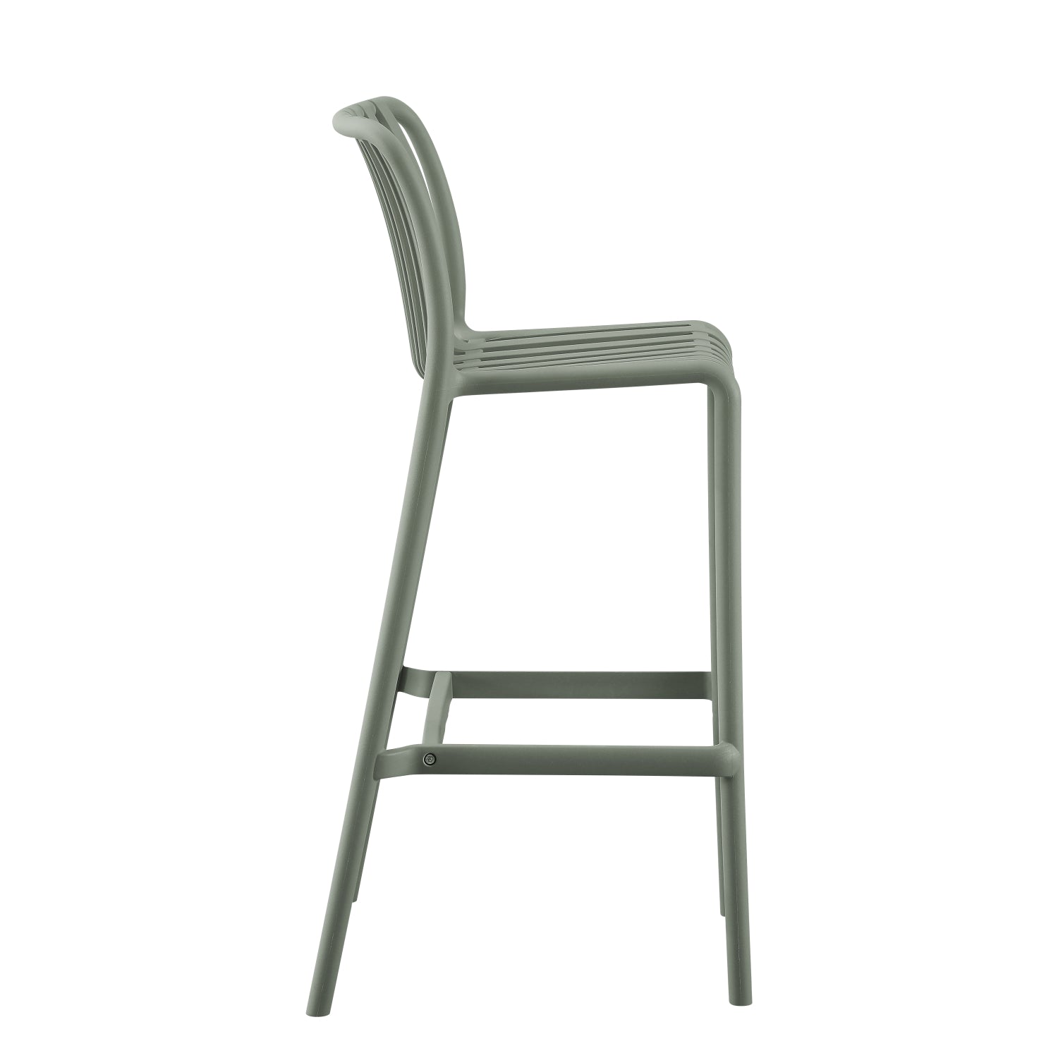 BAR STOOL POLYPROPYLENE CONVEE HM6098.07 DARK OLIVE 38,5x49,5x102Hcm.