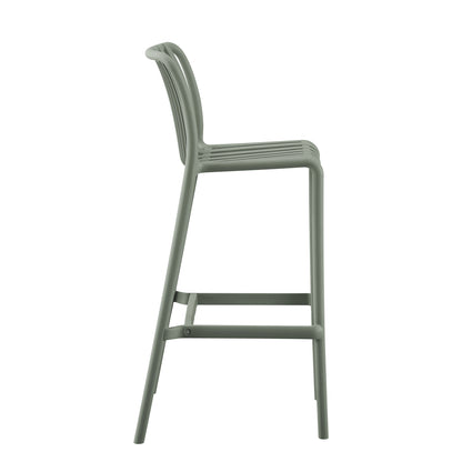 BAR STOOL POLYPROPYLENE CONVEE HM6098.07 DARK OLIVE 38,5x49,5x102Hcm.