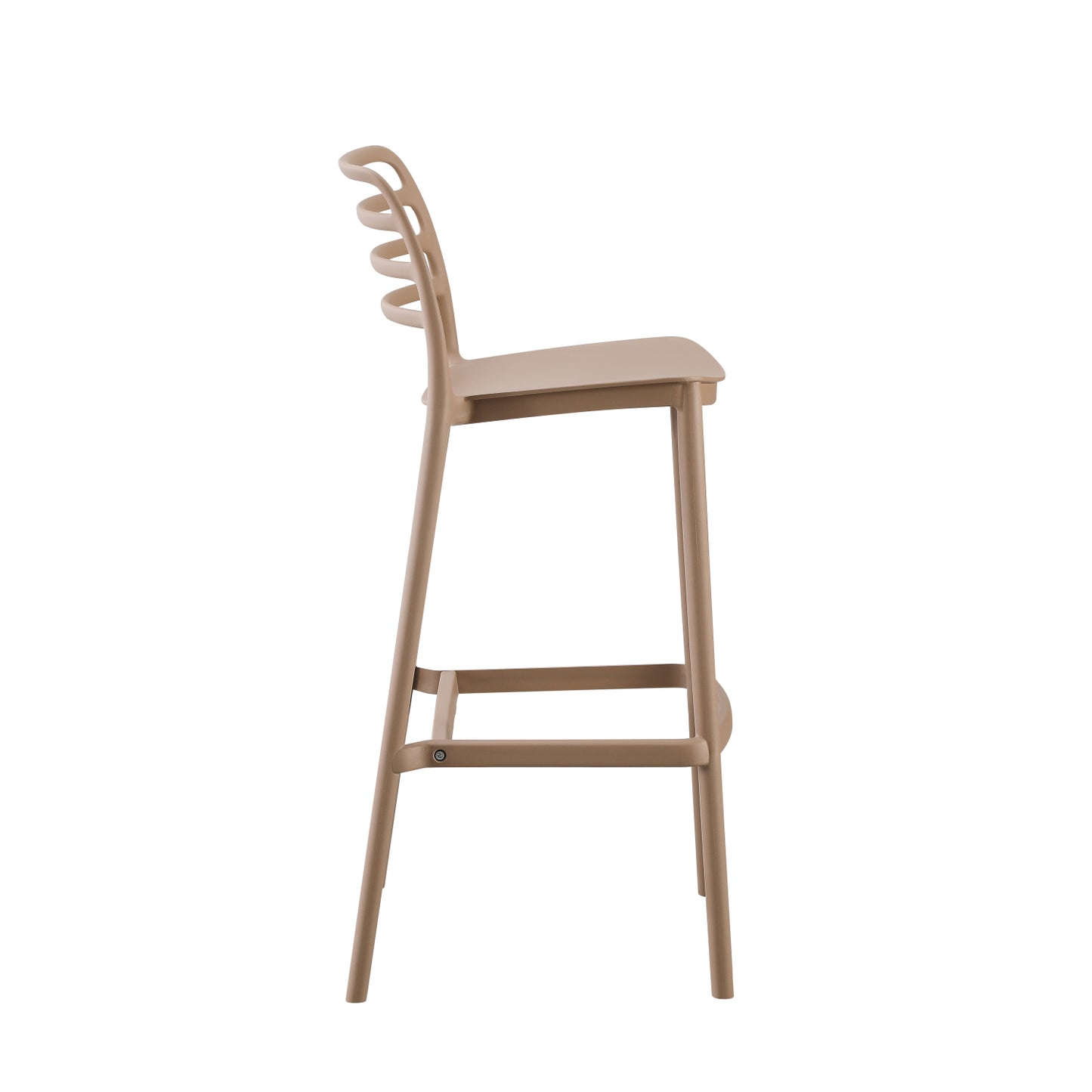 BAR STOOL POLYPROPYLENE SNOD HM6099.04 CAPPUCCINO 37,2x50x101,5Hcm.