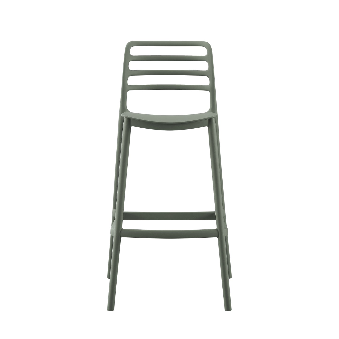 BAR STOOL POLYPROPYLENE SNOD HM6099.07 OLIVE GREEN 37,2x50x101,5Hcm.