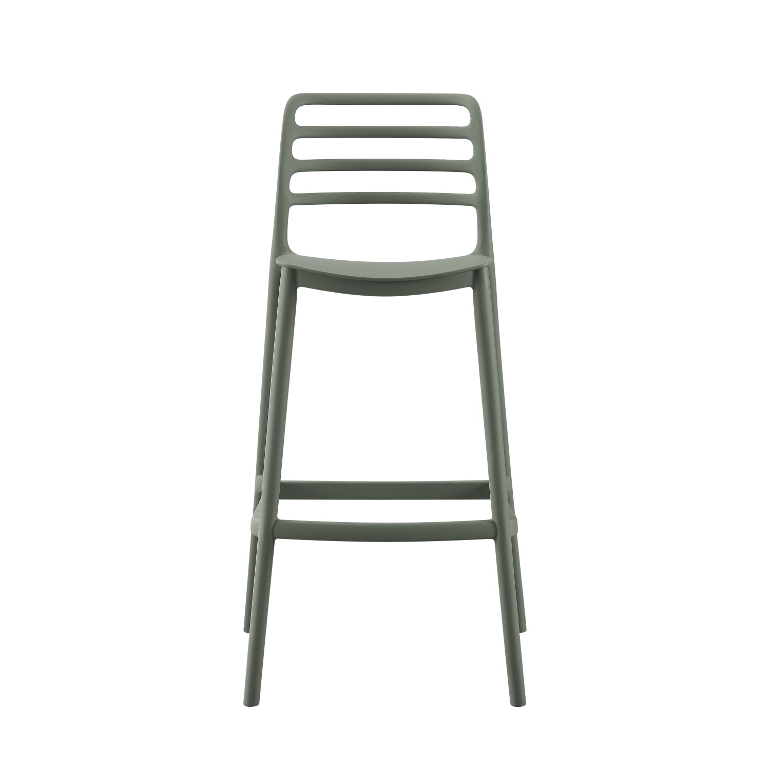 BAR STOOL POLYPROPYLENE SNOD HM6099.07 OLIVE GREEN 37,2x50x101,5Hcm.