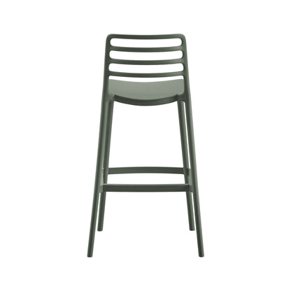 BAR STOOL POLYPROPYLENE SNOD HM6099.07 OLIVE GREEN 37,2x50x101,5Hcm.