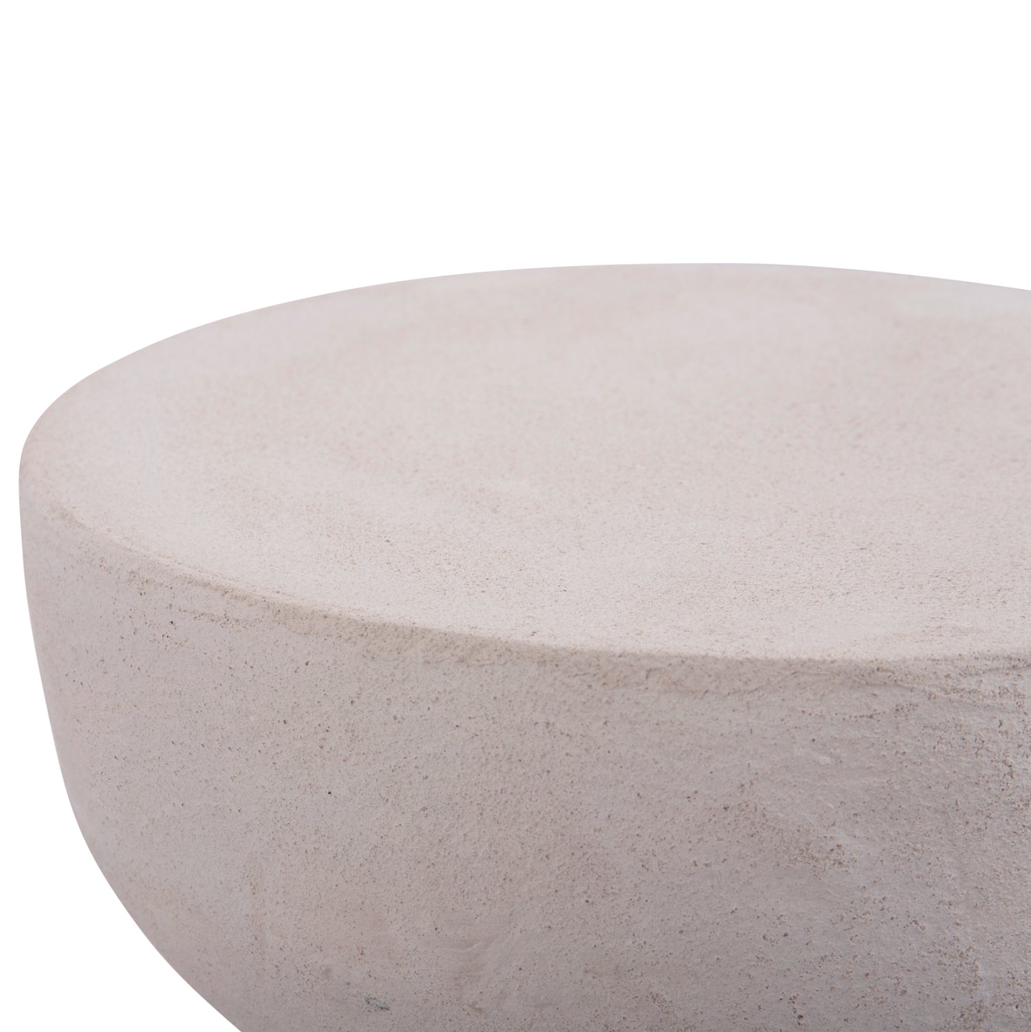 STOOL SERIES SANTORINI HM18041 POLYRESIN IN OFF WHITE Φ30.5x46Hcm.