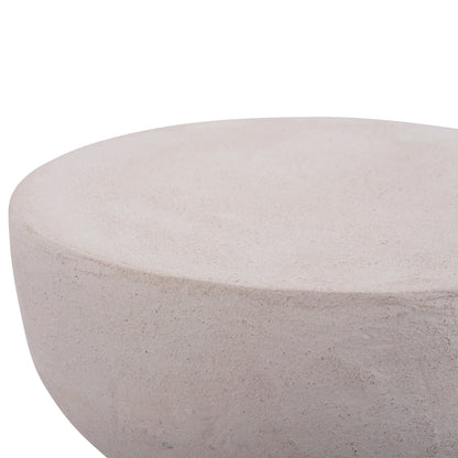 STOOL SERIES SANTORINI HM18041 POLYRESIN IN OFF WHITE Φ30.5x46Hcm.