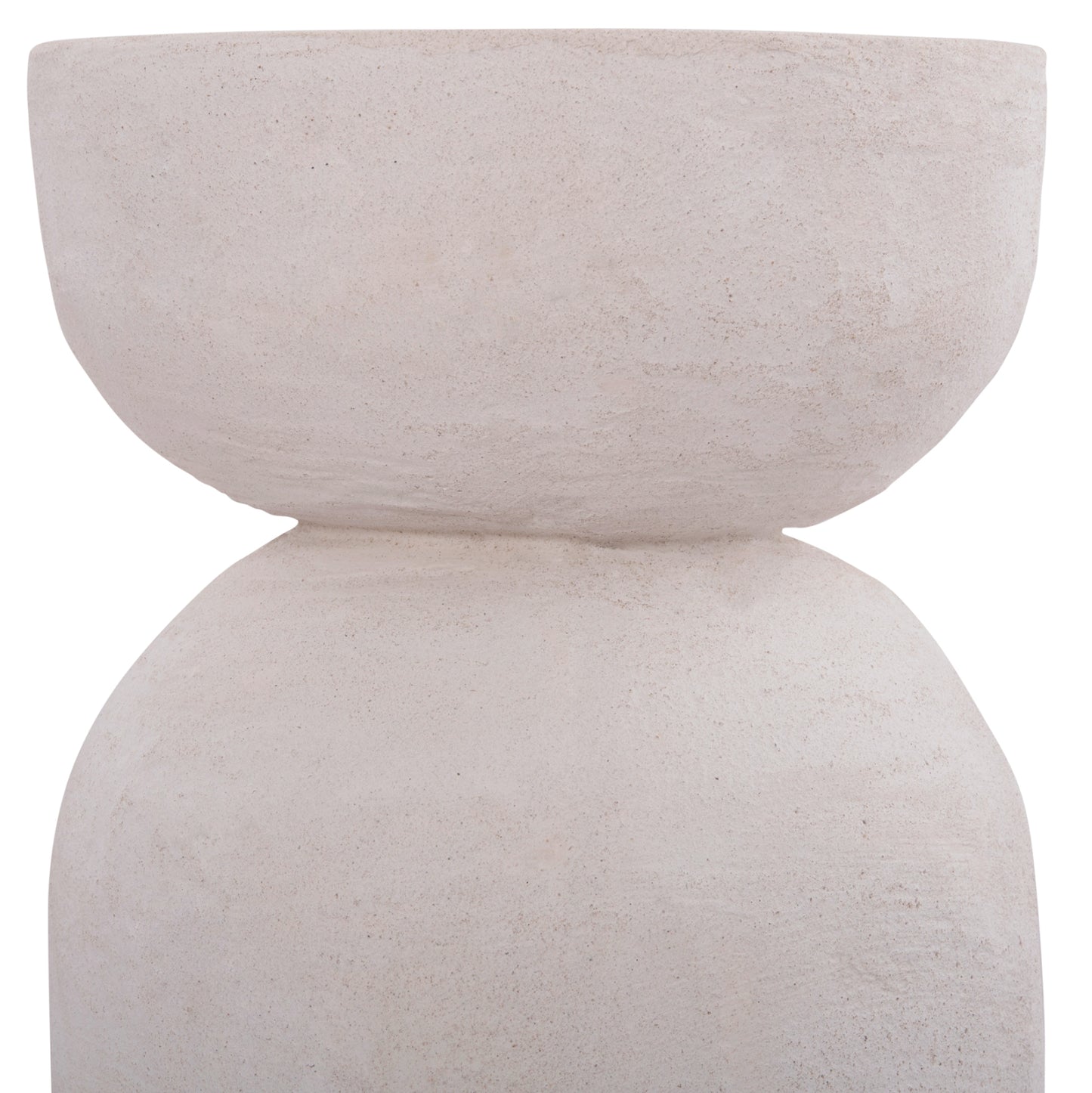 STOOL SERIES SANTORINI HM18041 POLYRESIN IN OFF WHITE Φ30.5x46Hcm.