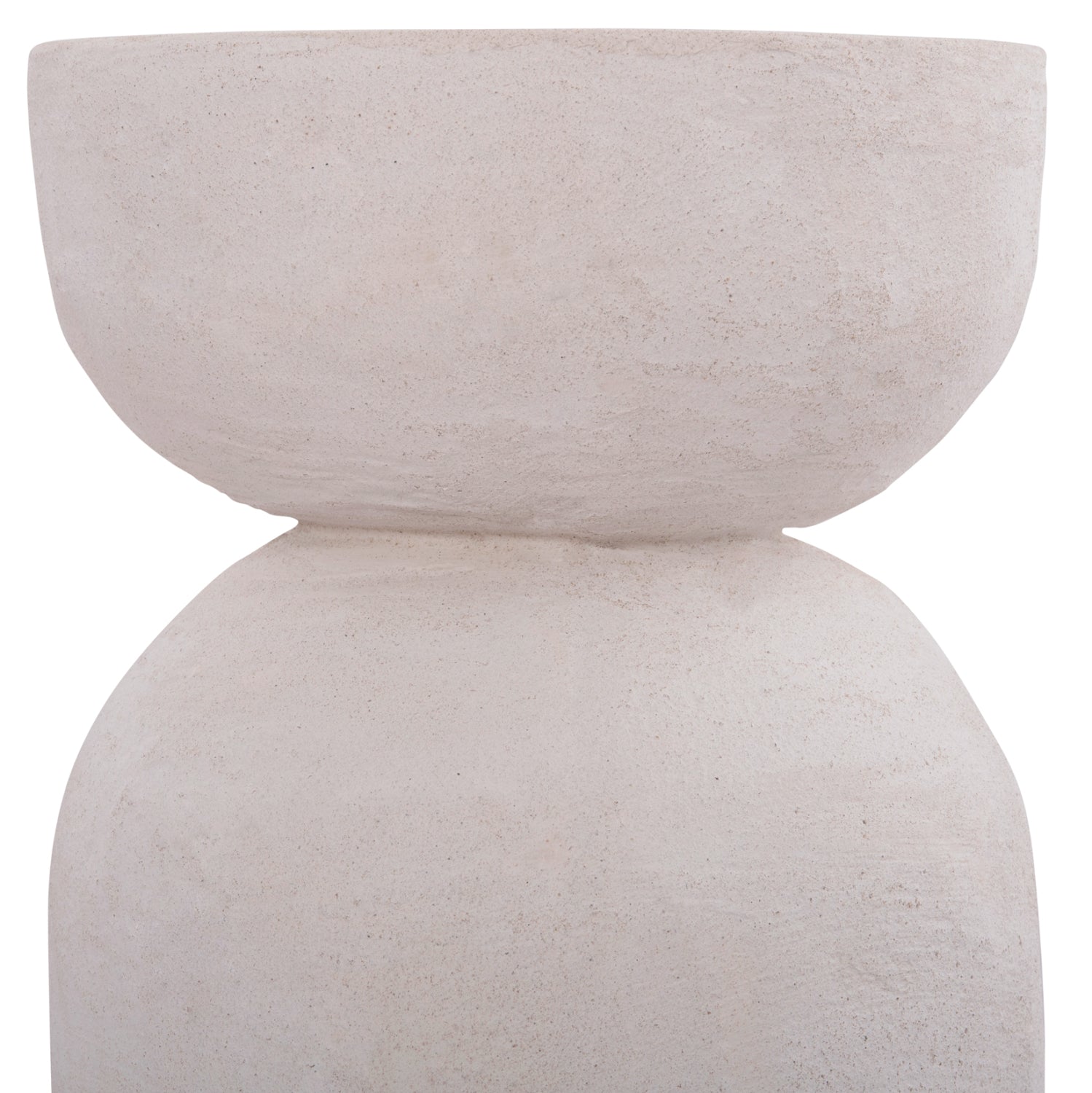 STOOL SERIES SANTORINI HM18041 POLYRESIN IN OFF WHITE Φ30.5x46Hcm.