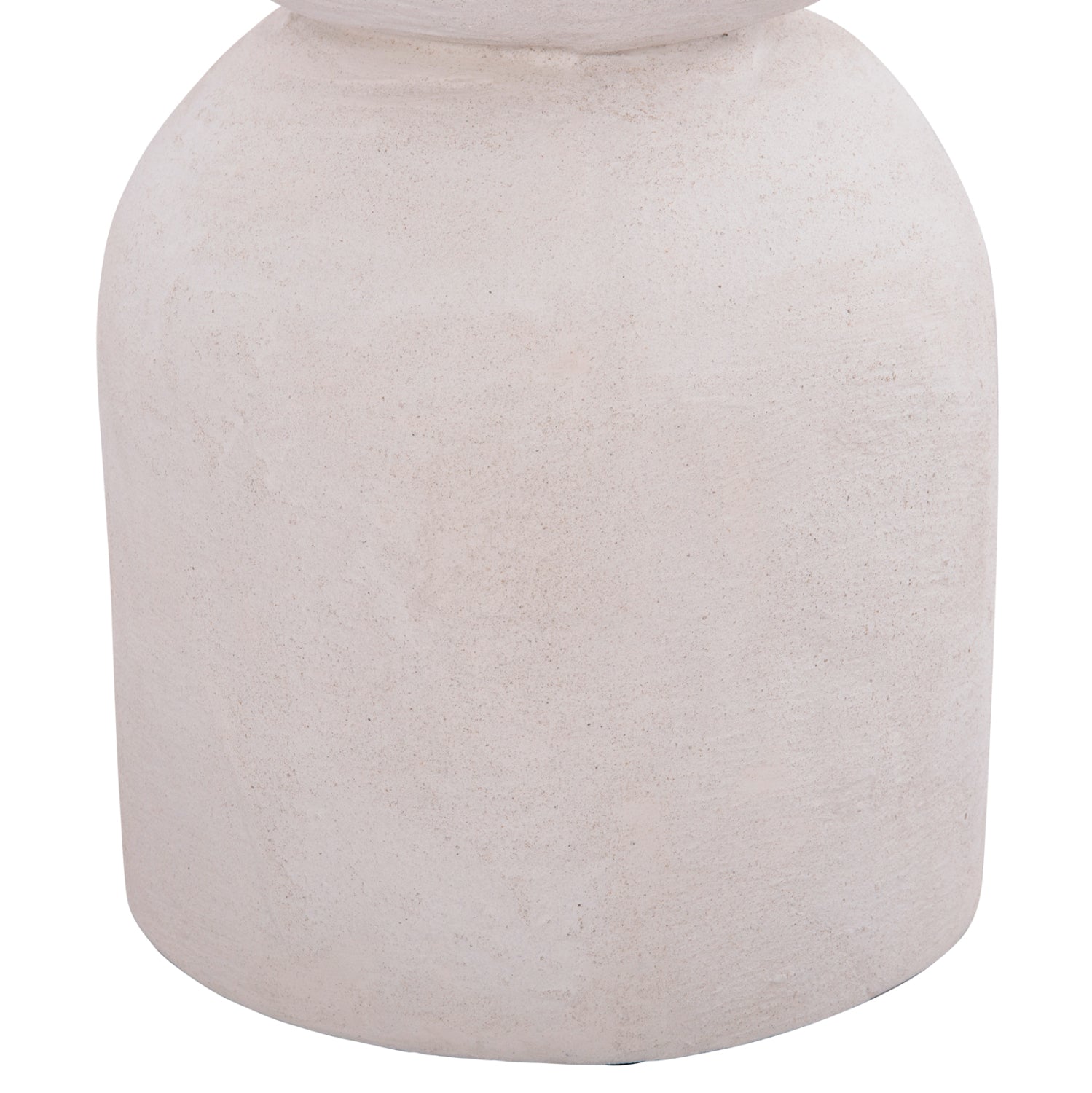 STOOL SERIES SANTORINI HM18041 POLYRESIN IN OFF WHITE Φ30.5x46Hcm.
