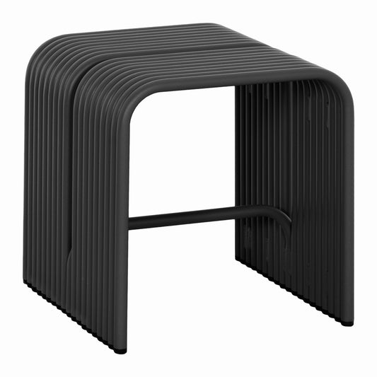 STOOL SERIES INTREPID HM6325.01 ALUMINUM IN BLACK 40x38x42.5Hcm.