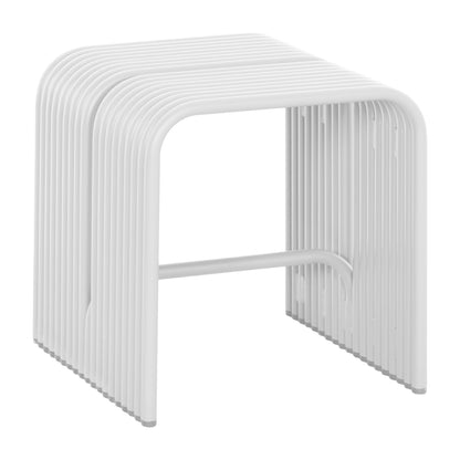 STOOL SERIES INTREPID HM6325.02 ALUMINUM IN WHITE 40x38x42.5Hcm.