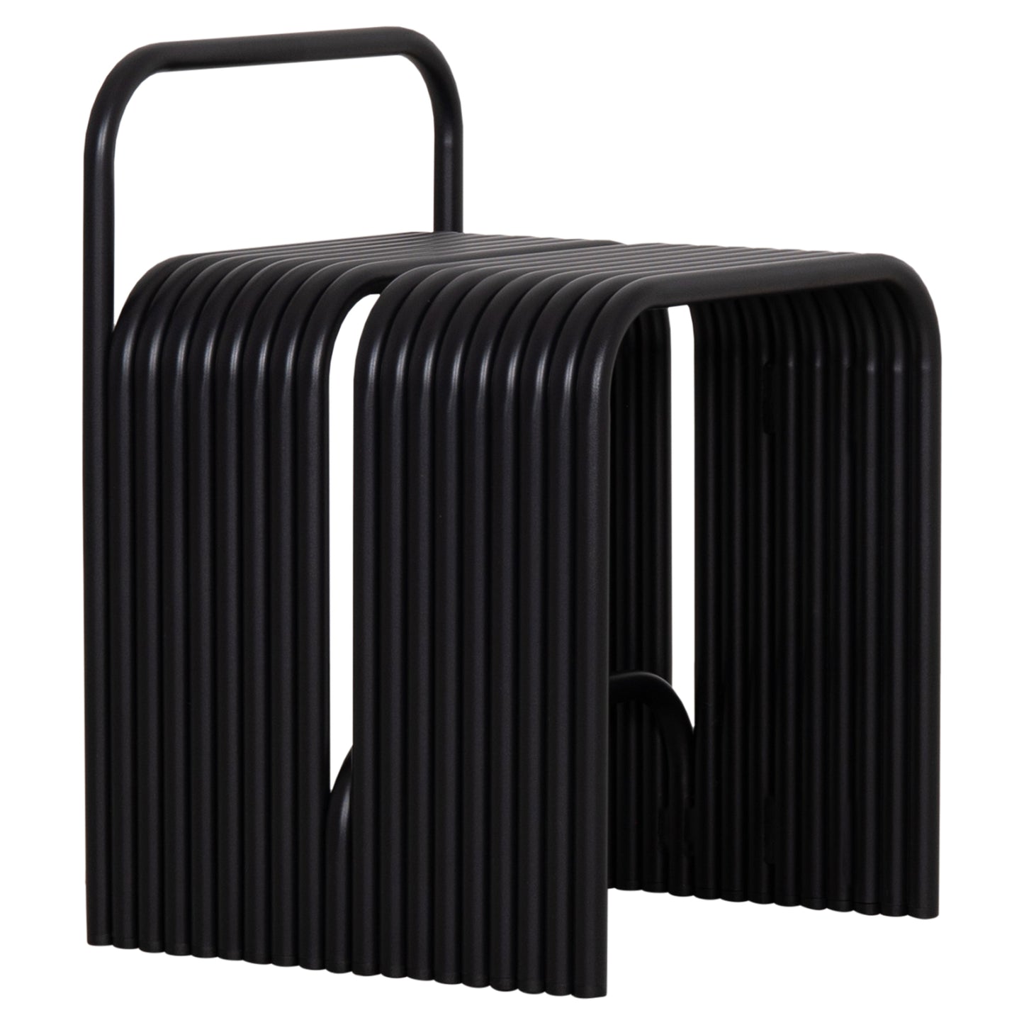 STOOL SERIES INTREPID HM6326.01 ALUMINUM IN BLACK 40x38x55Hcm.