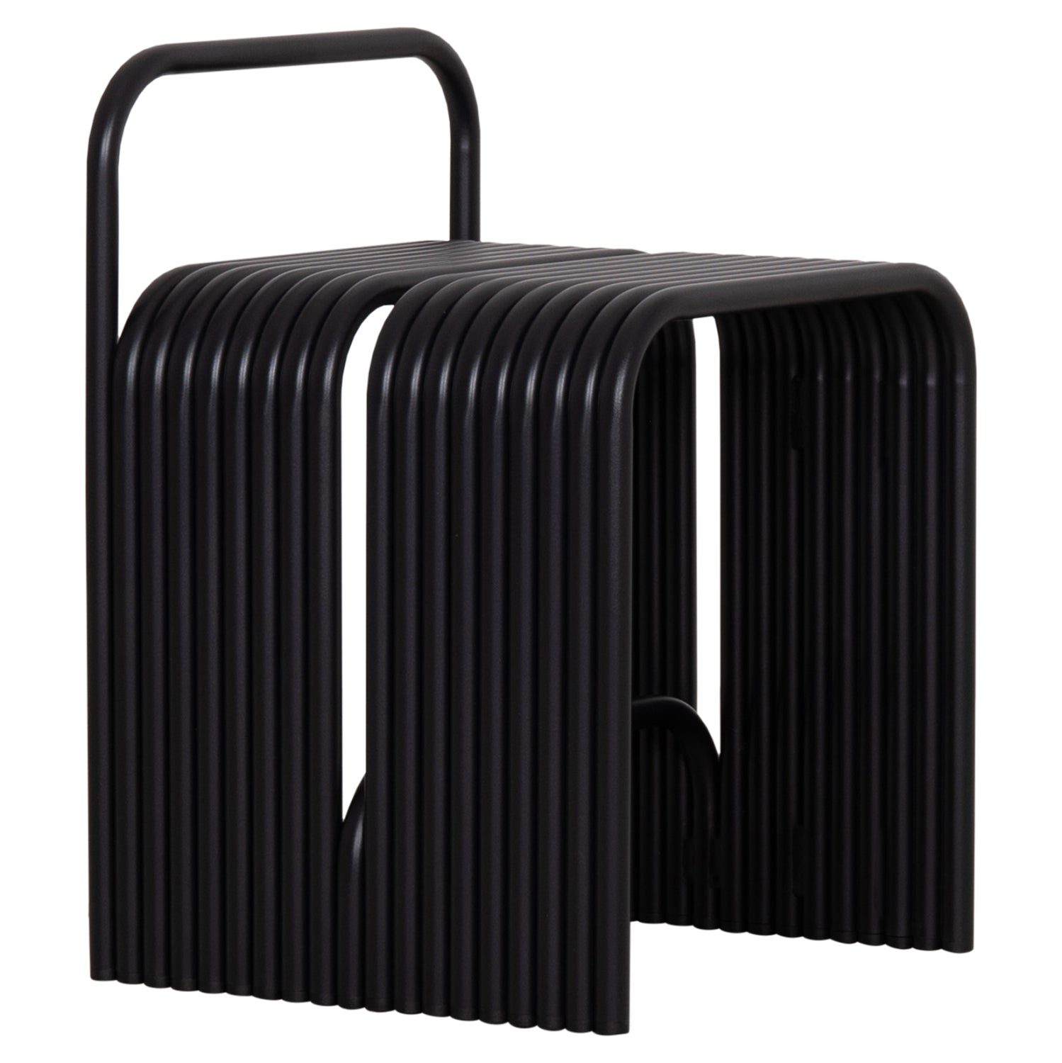 STOOL SERIES INTREPID HM6326.01 ALUMINUM IN BLACK 40x38x55Hcm.