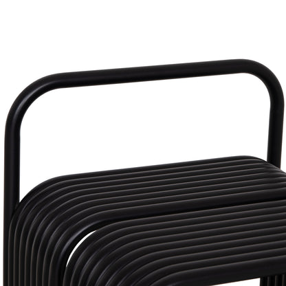 STOOL SERIES INTREPID HM6326.01 ALUMINUM IN BLACK 40x38x55Hcm.
