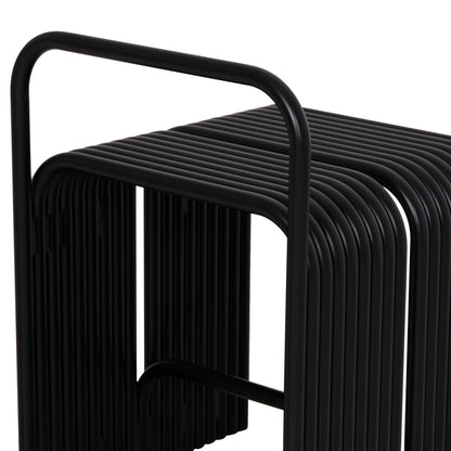 STOOL SERIES INTREPID HM6326.01 ALUMINUM IN BLACK 40x38x55Hcm.