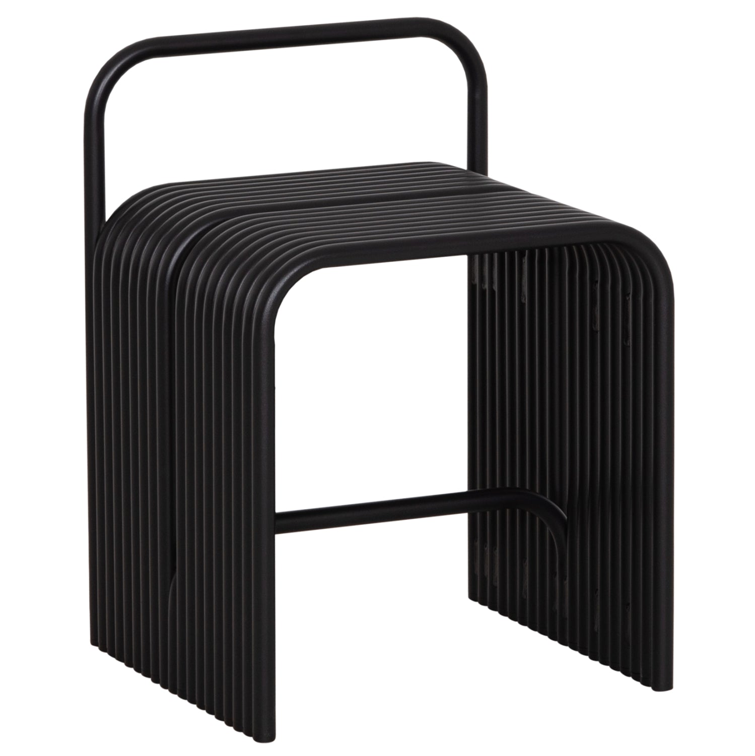 STOOL SERIES INTREPID HM6326.01 ALUMINUM IN BLACK 40x38x55Hcm.