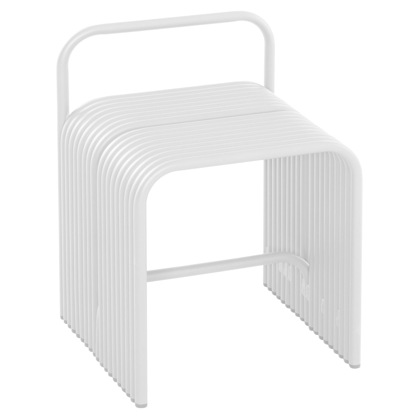 STOOL SERIES INTREPID HM6326.02 ALUMINUM IN WHITE 40x38x55Hcm.
