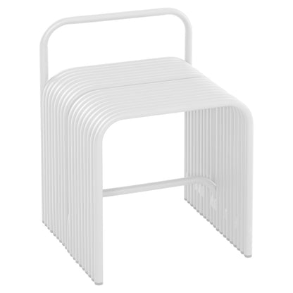 STOOL SERIES INTREPID HM6326.02 ALUMINUM IN WHITE 40x38x55Hcm.