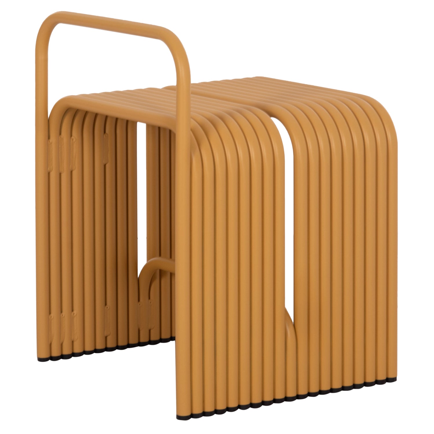 STOOL SERIES INTREPID HM6326.06 ALUMINUM IN MUSTARD YELLOW COLOR 40x38x55Hcm.
