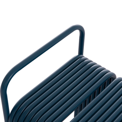 STOOL SERIES INTREPID HM6326.08 ALUMINUM IN BLUE COLOR 40x38x55Hcm.