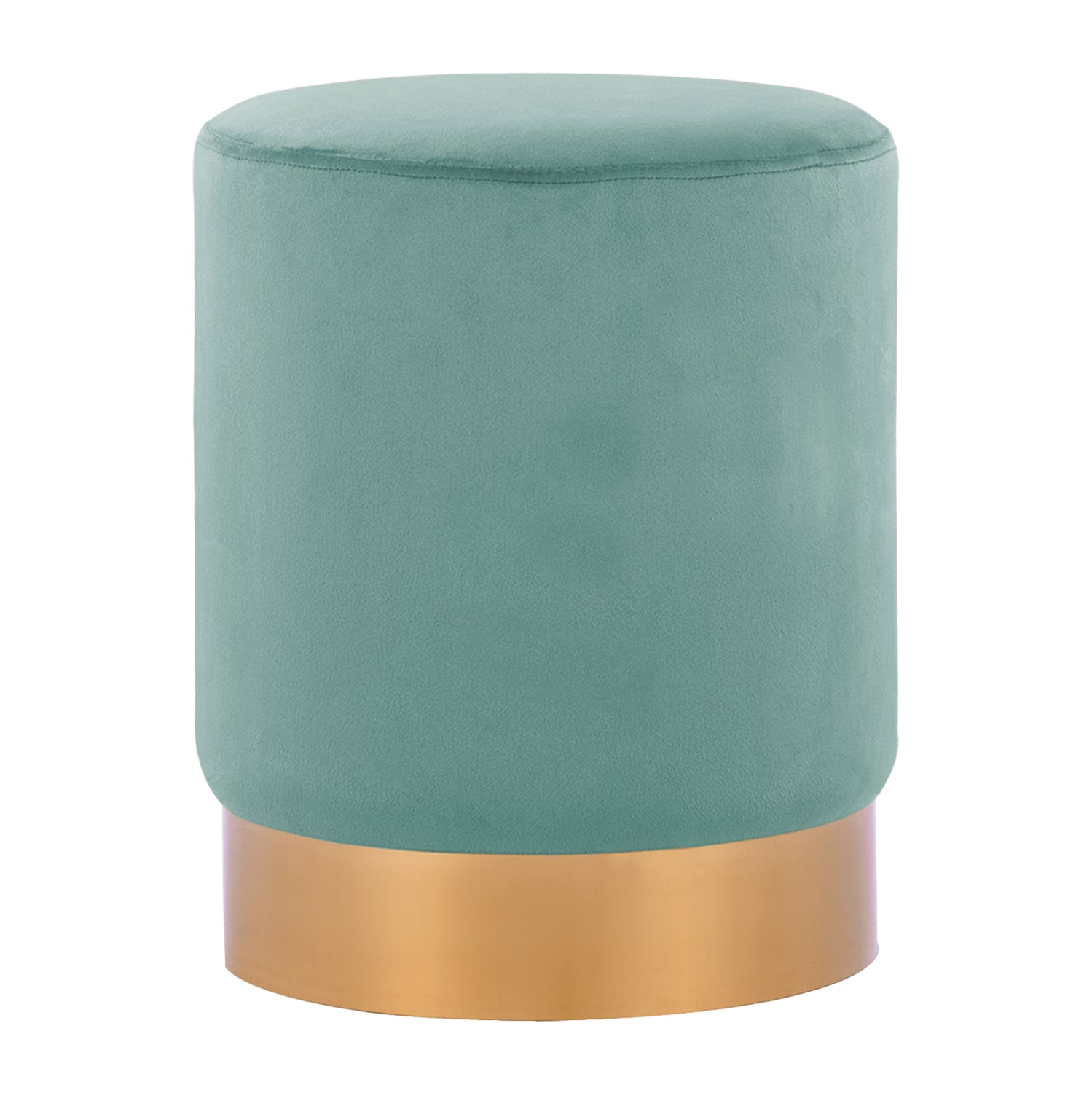STOOL LEVY HM8408.07 PISTACHIO GREEN VELVET WITH GOLD BASE Φ35x43Hcm.