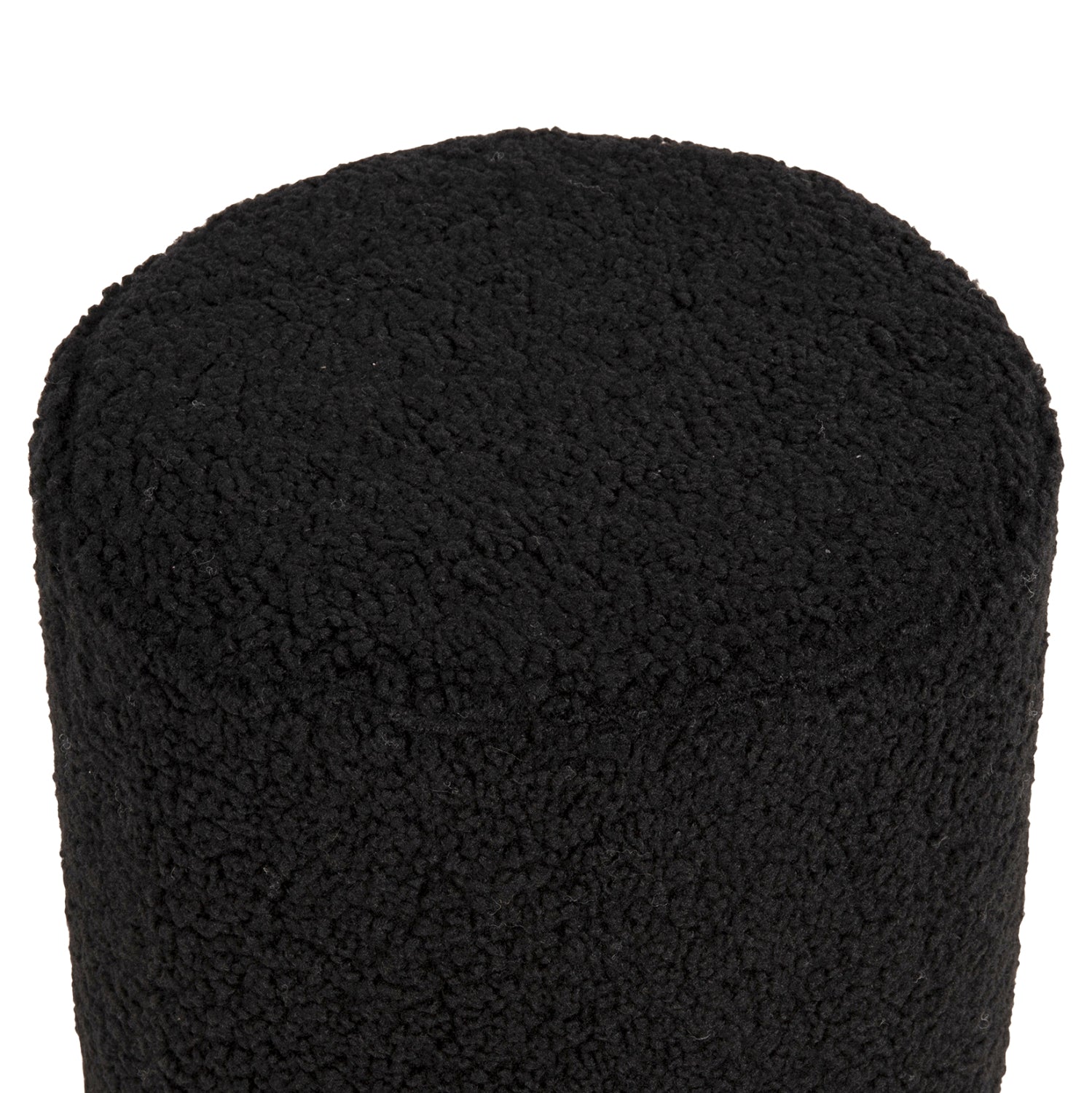 STOOL LEVY HM8408.24 BOUCLE FABRIC BLACK-GOLD BASE Φ35x42Hcm.