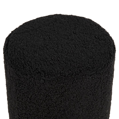 STOOL LEVY HM8408.24 BOUCLE FABRIC BLACK-GOLD BASE Φ35x42Hcm.