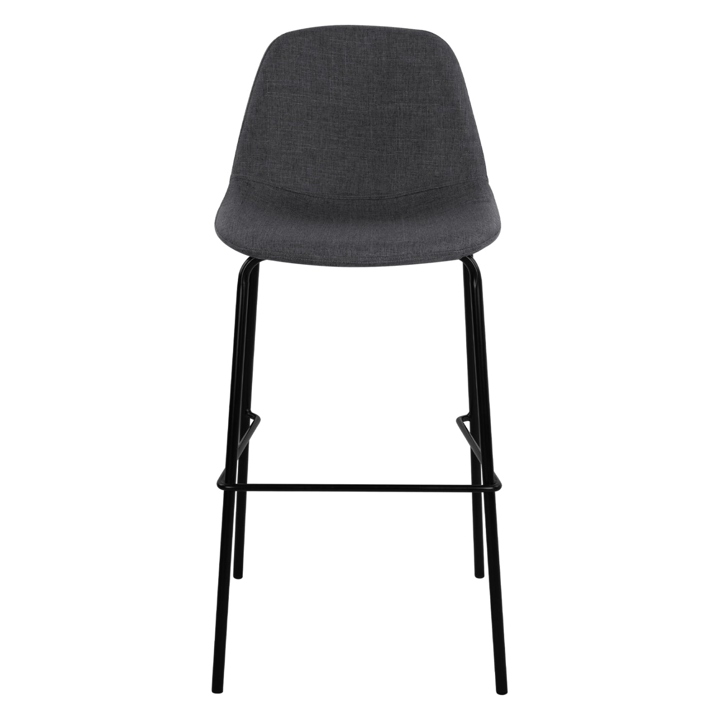 Stool with metallic frame and fabric in grey color 47x50x106cm HM8579.10