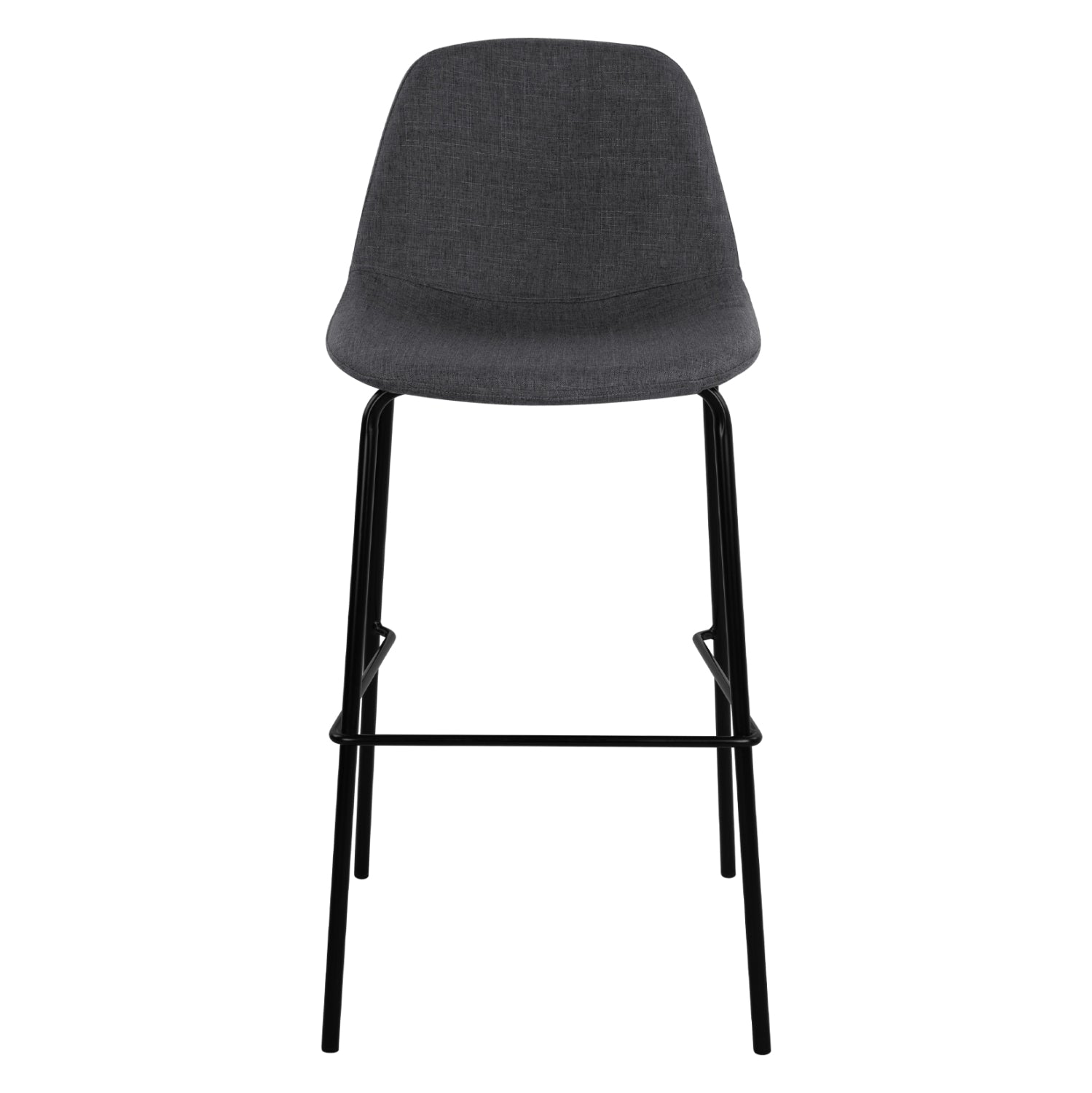 Stool with metallic frame and fabric in grey color 47x50x106cm HM8579.10