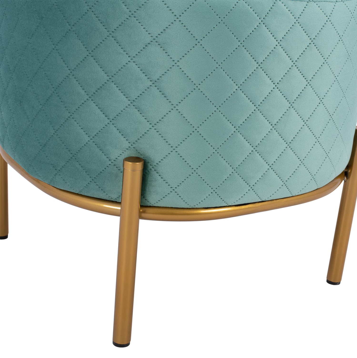 Stool Sinta HM8638.07 peanut shade with gold base 42x42x38cm