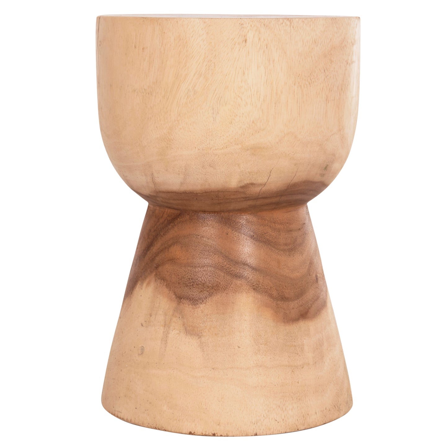 ROUND STOOL MAMBA HM9901.11 SOLID SUAR WOOD IN NATURAL COLOR Φ30x45Hcm.