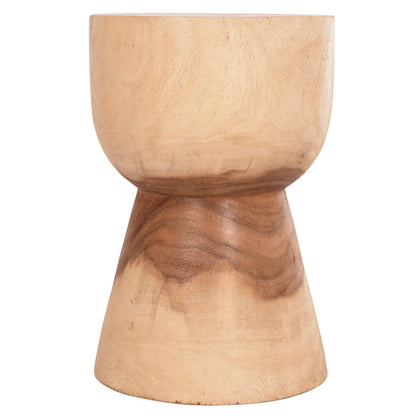 ROUND STOOL MAMBA HM9901.11 SOLID SUAR WOOD IN NATURAL COLOR Φ30x45Hcm.