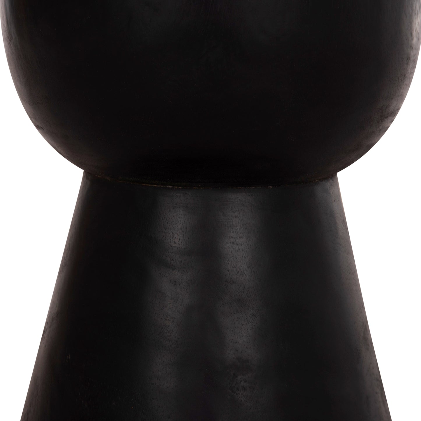 ROUND STOOL MAMBA HM9901.12 SOLID SUAR WOOD IN BLACK COLOR Φ30x45Hcm.
