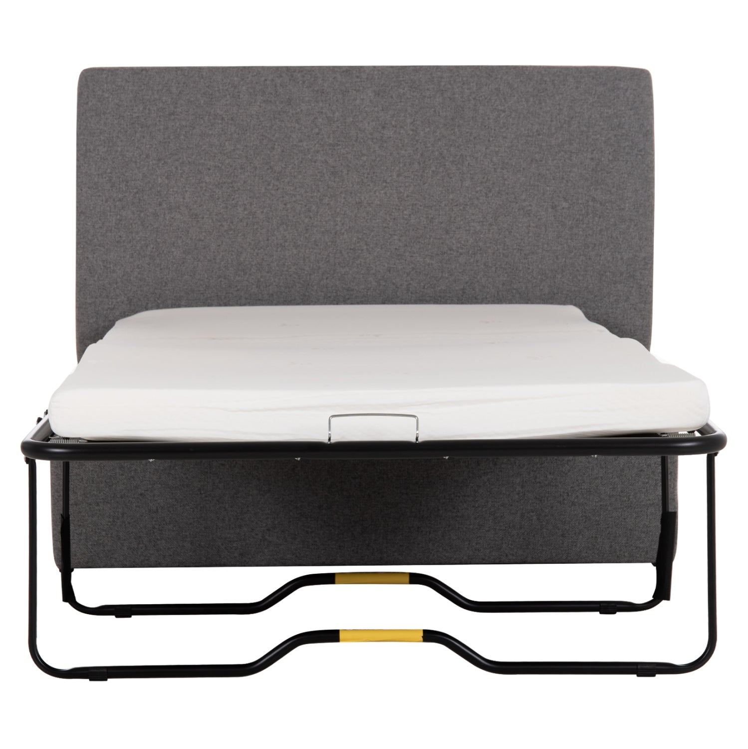 STOOL WITH FOLDING BUNK BED & MATTRESS INGE HM3343.01 GREY FABRIC 166x75x40Hcm.