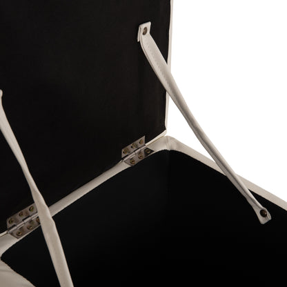 Stool PRO CUBE HM224.02 PU with storage space- white 38x38x36.5Hcm