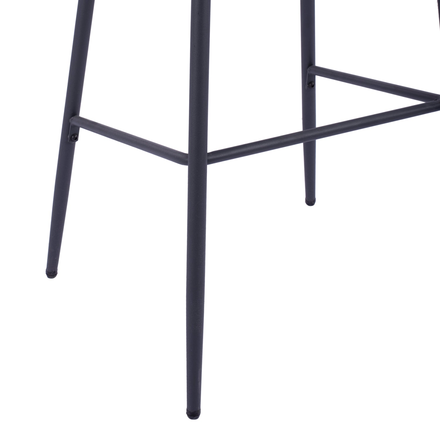 Stool with metallic frame and beige wicker rope HM5715 54x54x103cm