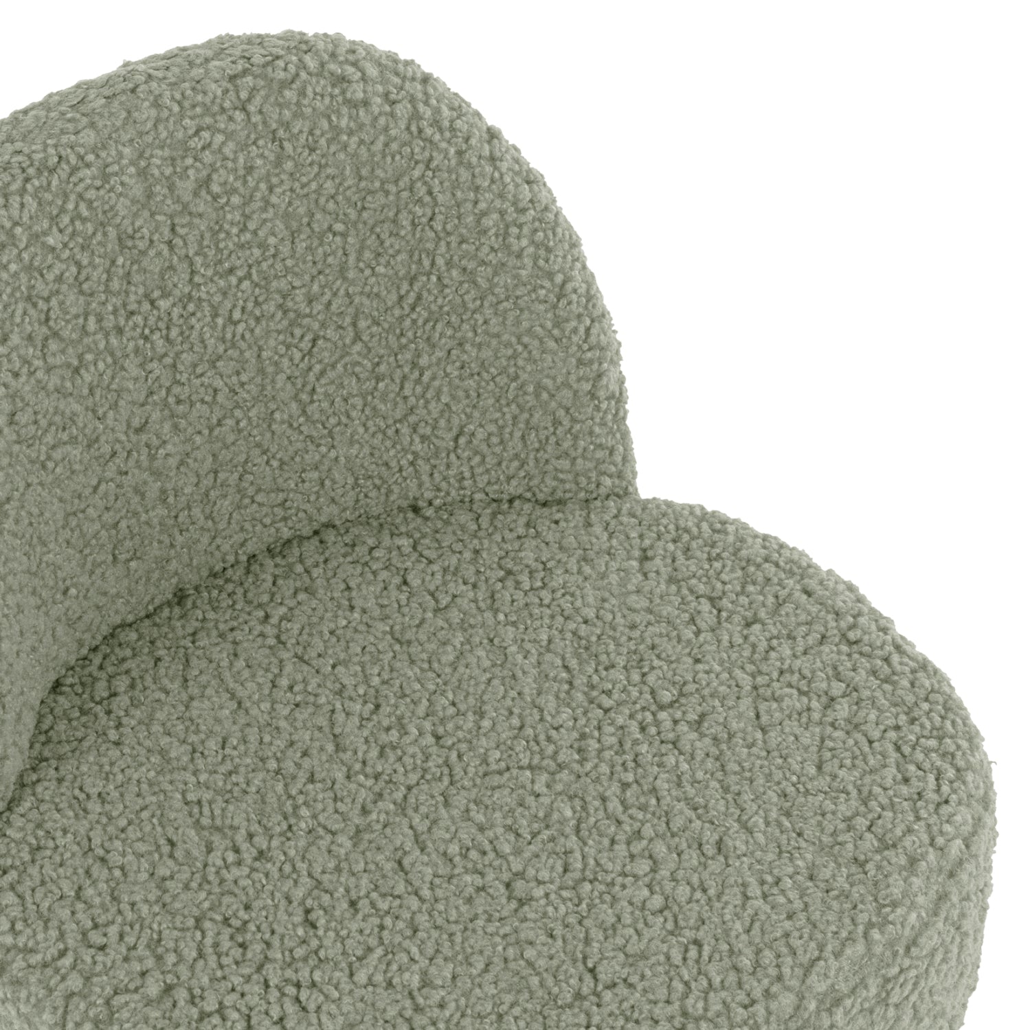 STOOL YASMINE HM8395.27 LOW BACKREST- BOUCLE FABRIC IN PISTACHIO GREEN COLOR-WOODEN LEGS 47x46x64,5Hcm.