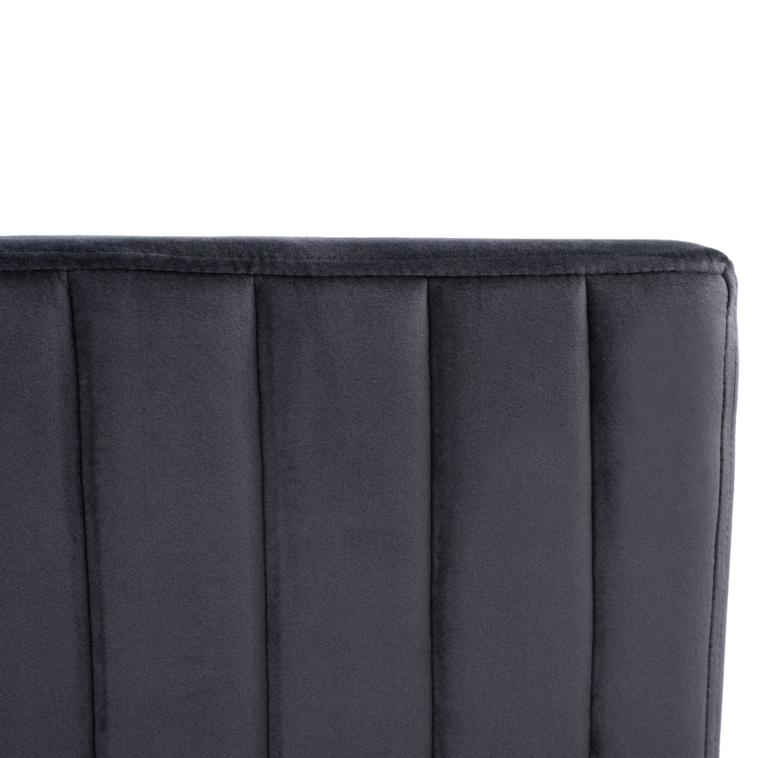 Bar Stool Piper Velvet Grey & Black Metallic Frame HM8525.01 40x49x96 cm