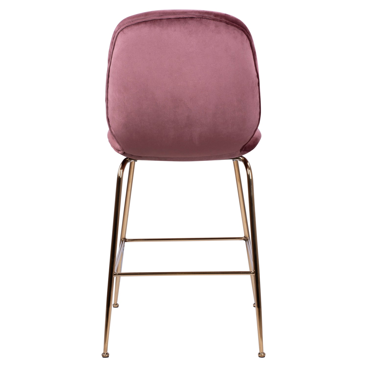 MEDIUM HEIGHT STOOL HM8524.02 VELVET DUSTY PINK & GOLD METAL FRAME 48x61x103 cm.